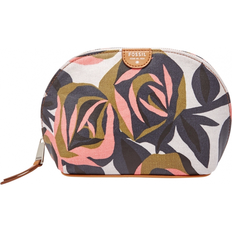 Fossil Ladies Domed Rose Print Cosmetic Bag