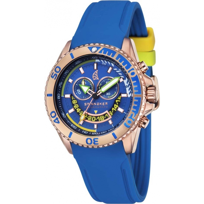 Spinnaker Mens Amalfi Blue Chronograph Watch