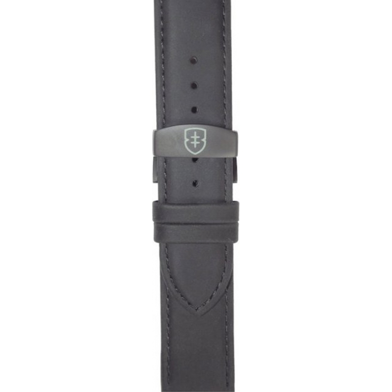 Elliot Brown Mens Canford-Bloxworth Matt Black Nubuck Leather Strap