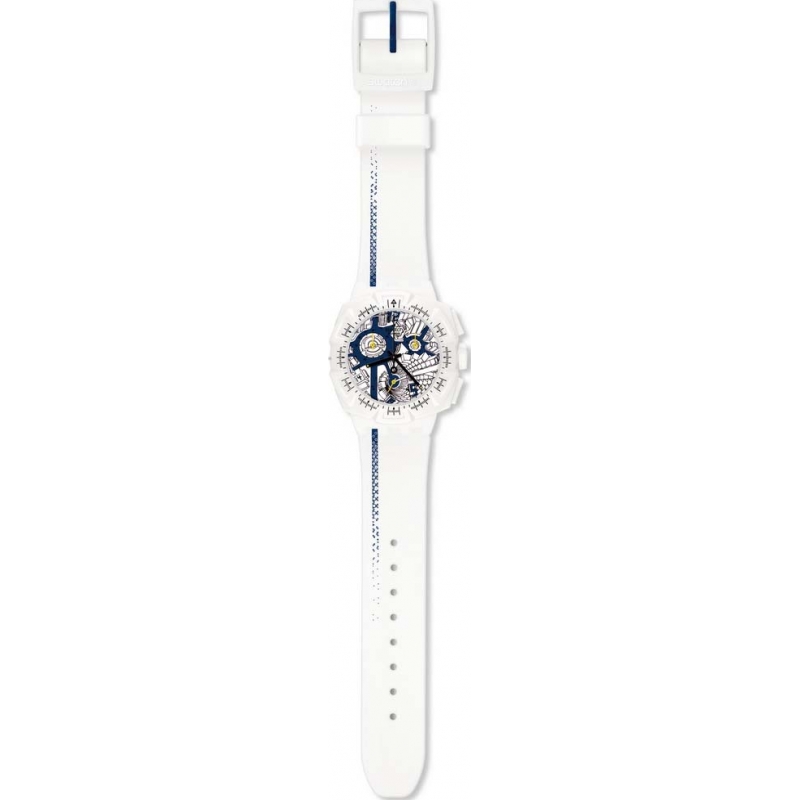 Swatch Chrono Plastic - Street Map Blue Watch