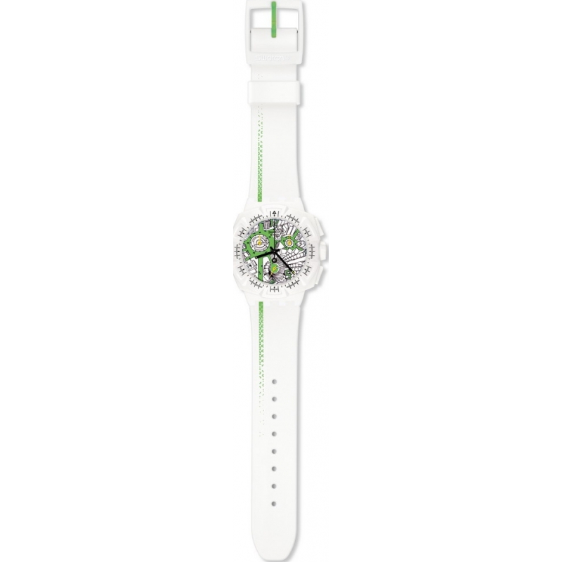 Swatch Chrono Plastic - Street Map Green Watch