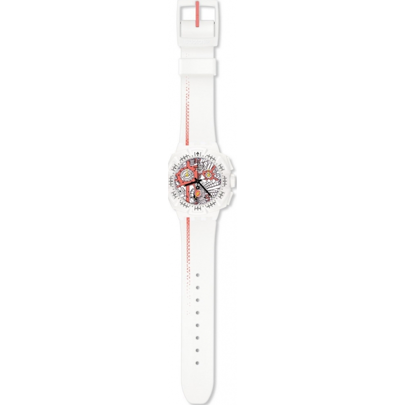 Swatch Chrono Plastic - Street Map Orange Watch