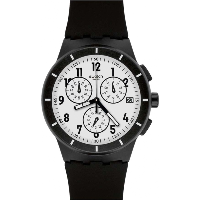 Swatch Chrono Plastic - Twice Again Black Watch