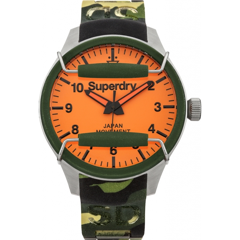 Superdry Mens Scuba Camo Silicone Strap Watch