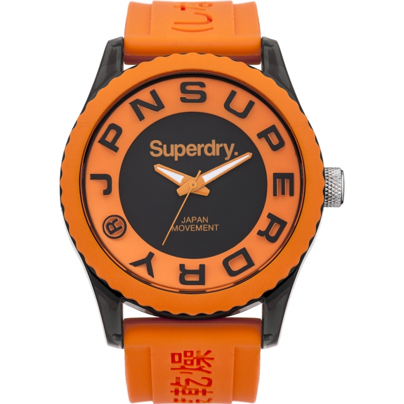 Superdry Mens Tokyo Orange Silicone Strap Watch