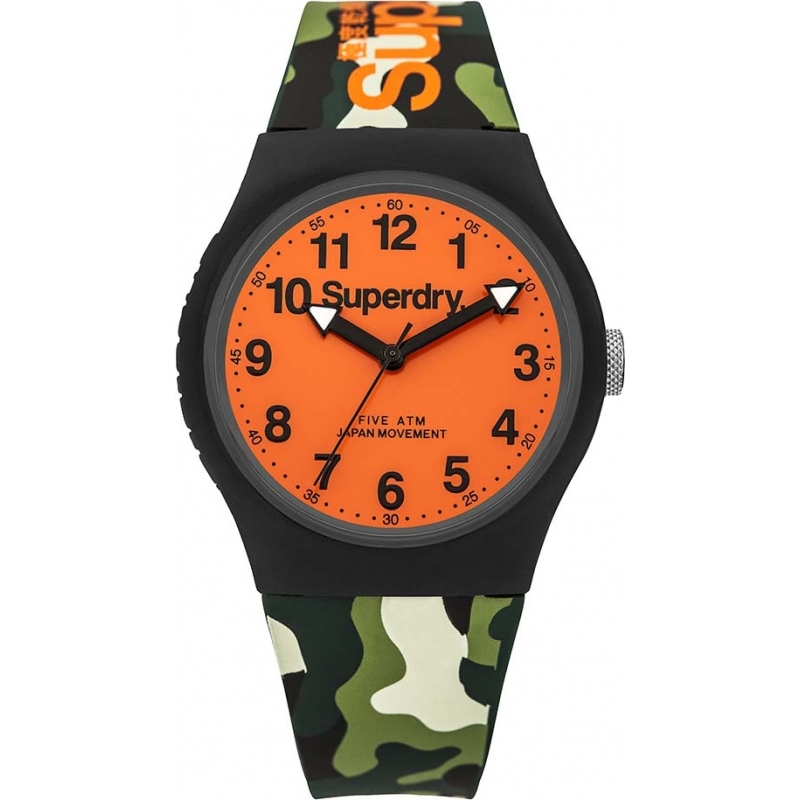 Superdry Urban Green Camo Silicone Strap Watch