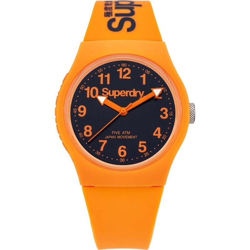 Superdry Urban Orange Silicone Strap Watch