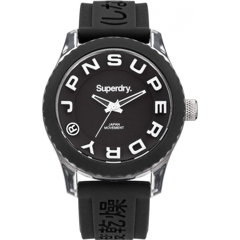 Superdry Ladies Tokyo Black Silicone Strap Watch