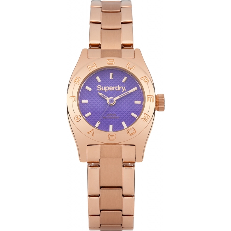 Superdry Ladies Mini Purple Rose Gold Bracelet Watch