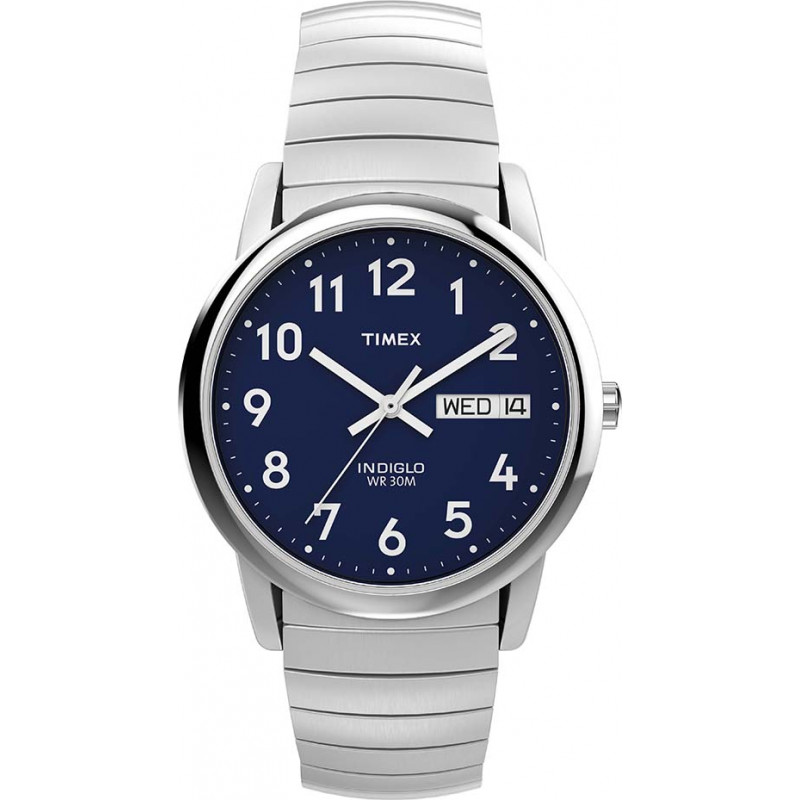 Timex Mens Blue Silver Easy Reader Watch