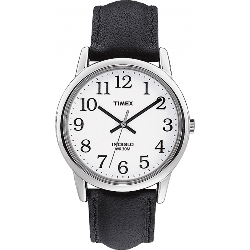 Timex Mens White Black Easy Reader Watch