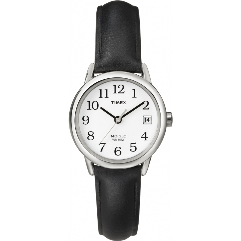 Timex Ladies Silver Black Easy Reader Watch