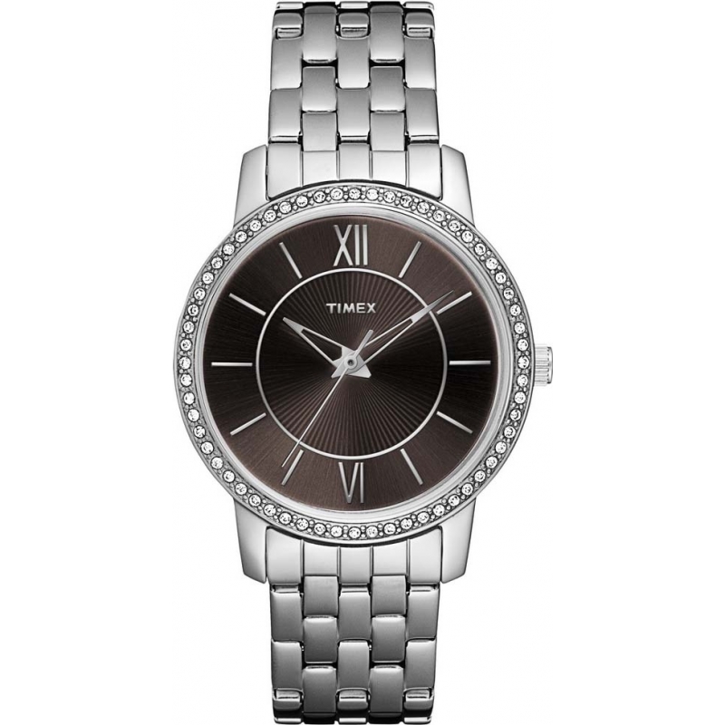 Timex Ladies Black Silver Classic Bracelet Watch