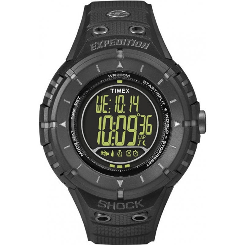 Timex Mens Black Expedition Digital Compass Watch