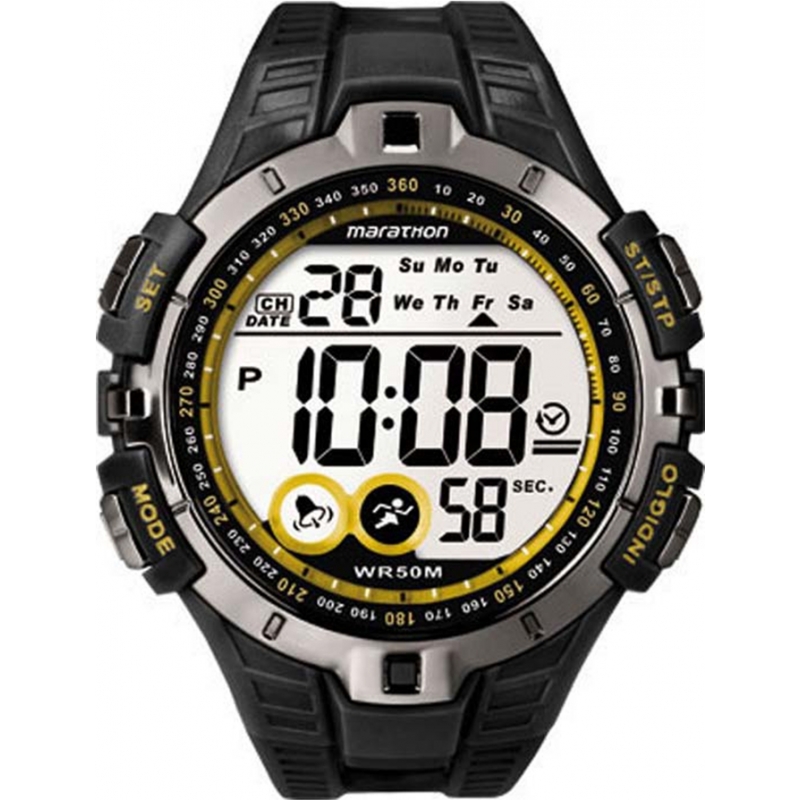 Timex Mens Yellow Black Marathon Sport Watch