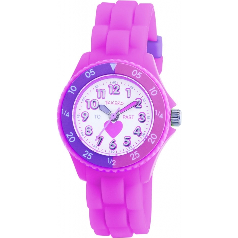 Tikkers Kids Pink Rubber Watch