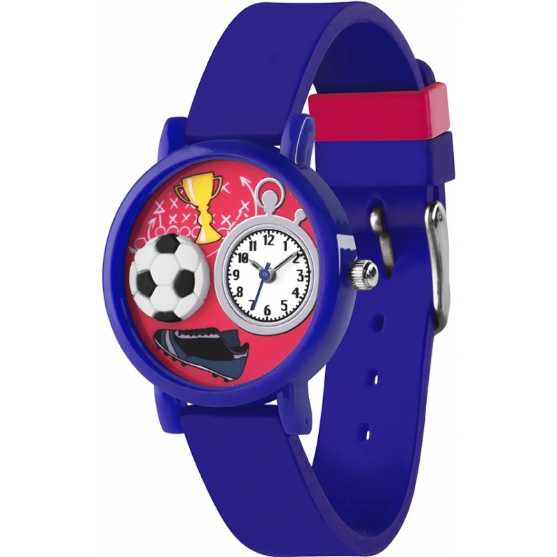 Tikkers Boys 3D Blue Football Watch