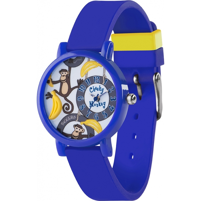 Tikkers Boys 3D Blue Cheeky Monkey Watch