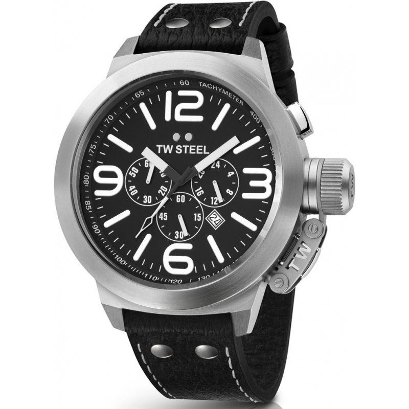 TW Steel Canteen Black Chronograph Watch