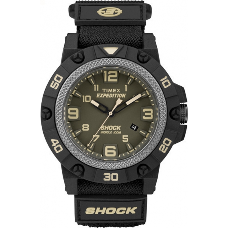 Timex Mens Expedition Metal Rugged Shock Black Watch