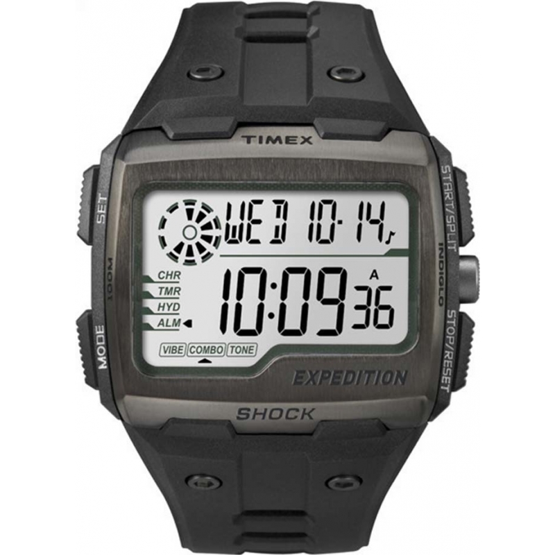 Timex Mens Expedition Digital Shock Black Chrono Watch