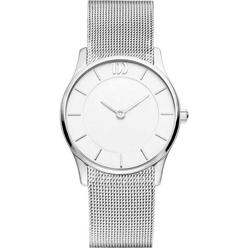 Danish Design Ladies Silver Steel Mesh Bracelet Watch