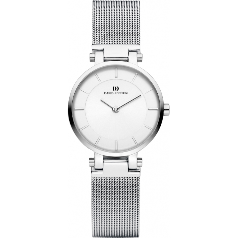 Danish Design Ladies Silver Steel Mesh Bracelet Watch