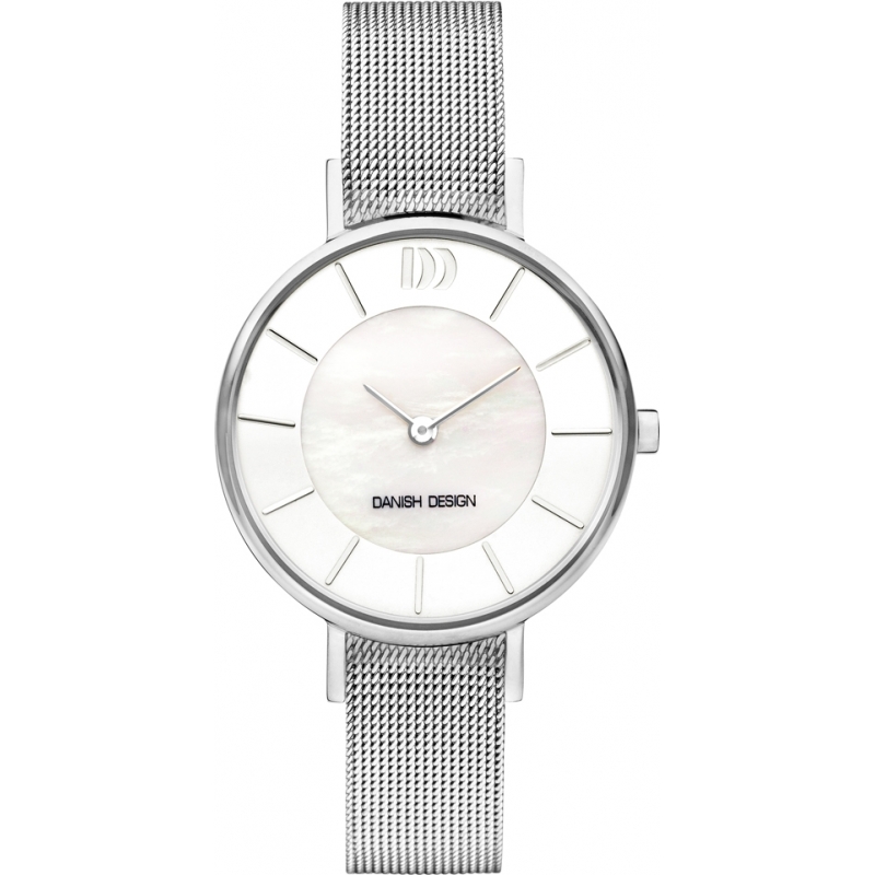 Danish Design Ladies Silver Steel Mesh Bracelet Watch