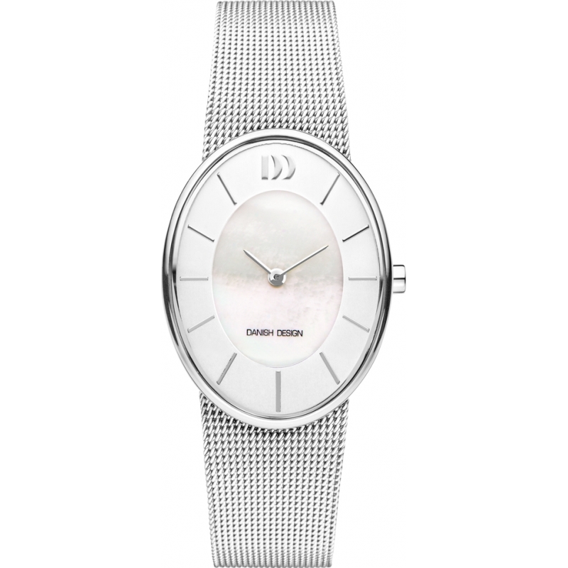 Danish Design Ladies Silver Steel Mesh Bracelet Watch