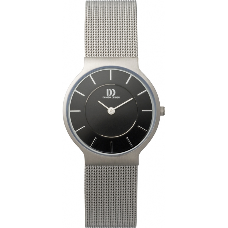 Danish Design Ladies Silver Steel Mesh Bracelet Watch