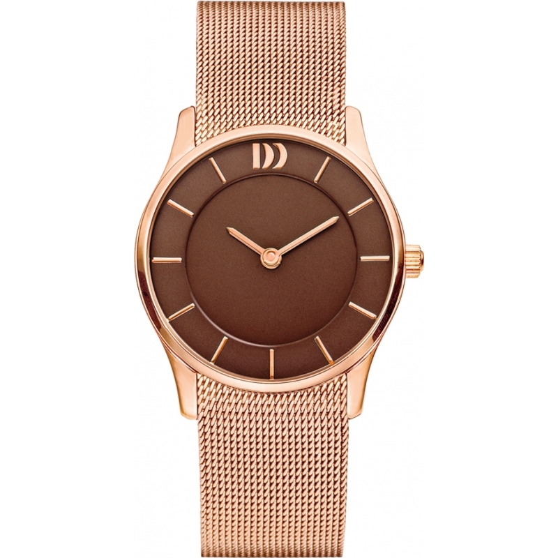 Danish Design Ladies Gold Plated Mesh Strap Watch