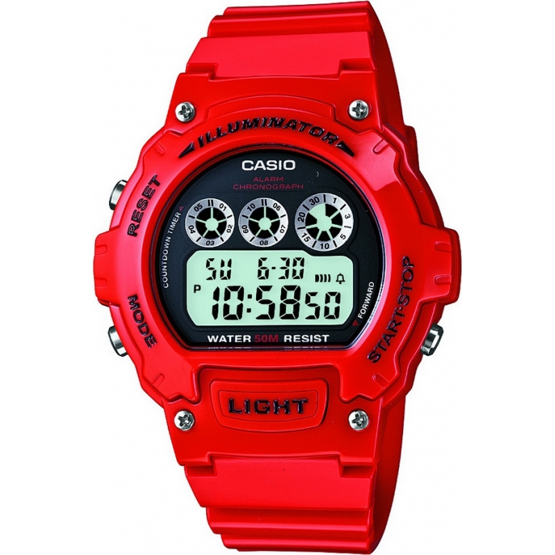 Casio Collection Red Chronograph Watch