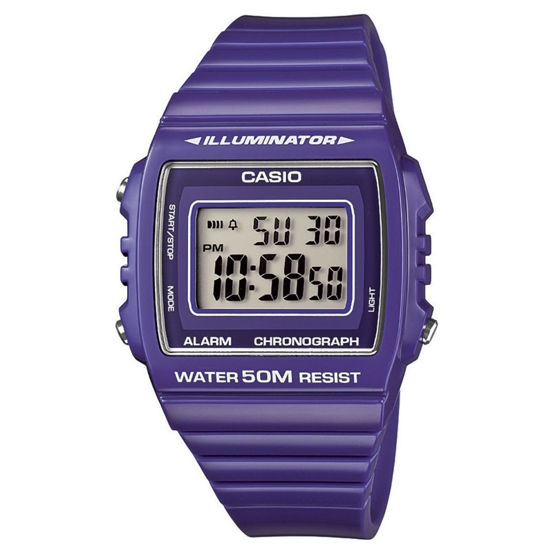 Casio Collection Chronograph Lilac Resin Strap Watch