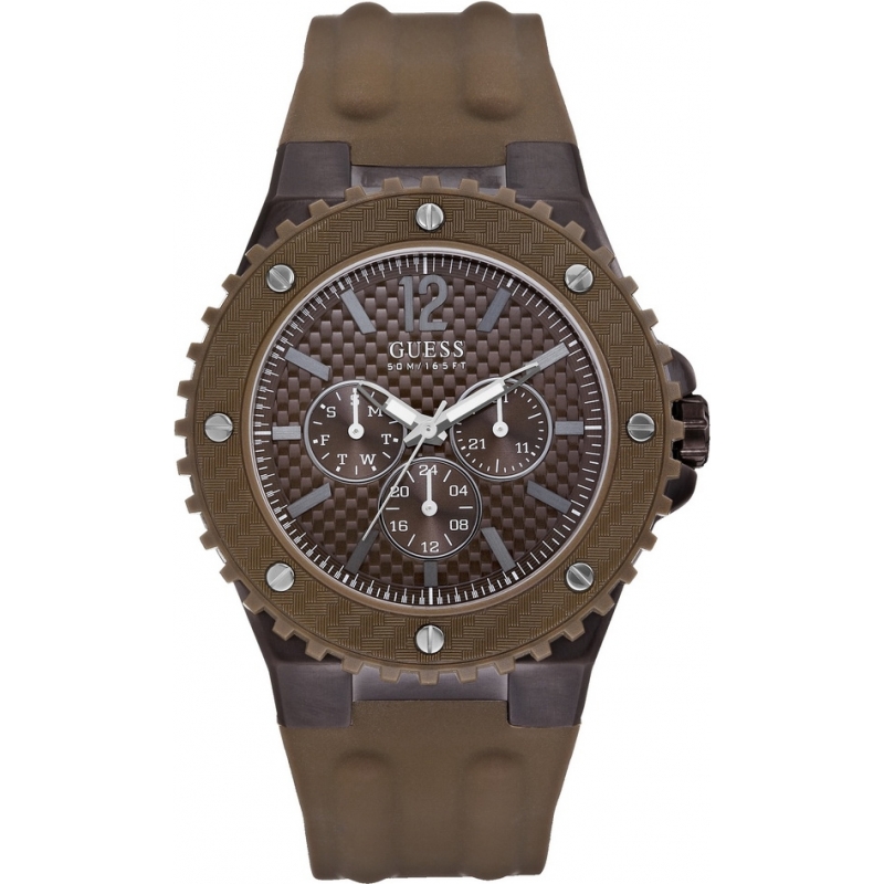 Guess Mens OVERDRIVE Brown Watch