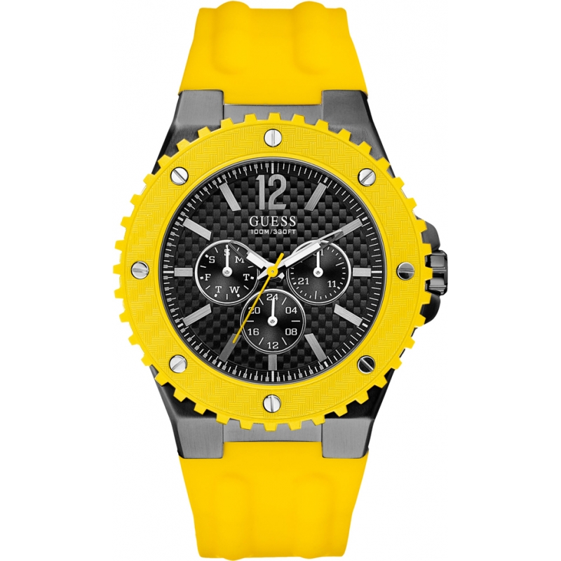 Guess Mens OVERDRIVE Yellow Watch