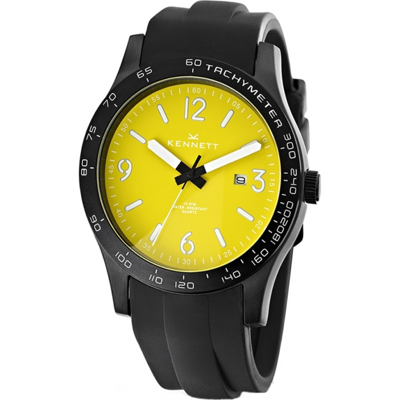 Kennett Mens Altitude Yellow and White Sports Watch