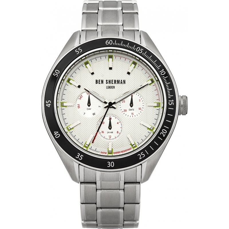 Ben Sherman Mens White and Steel Bracelet Watch