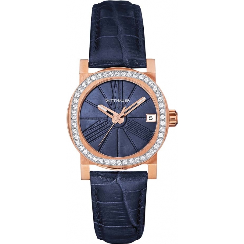 Wittnauer Ladies Adele Blue Leather Strap Watch