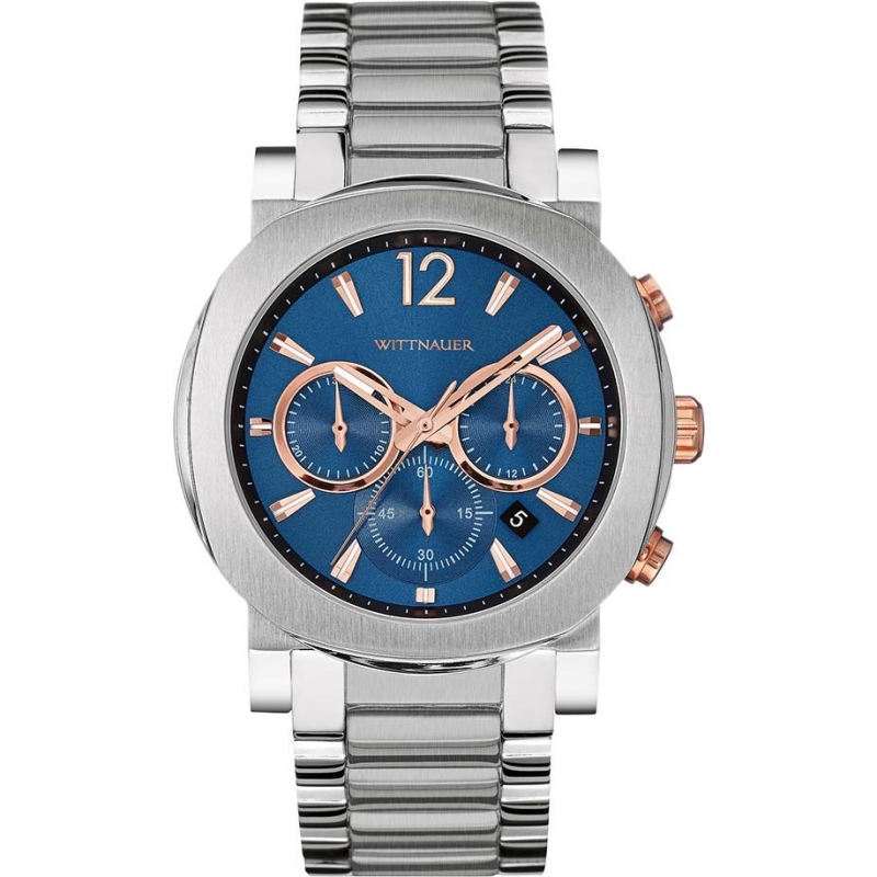 Wittnauer Mens Aiden Blue Steel Chronograph Watch