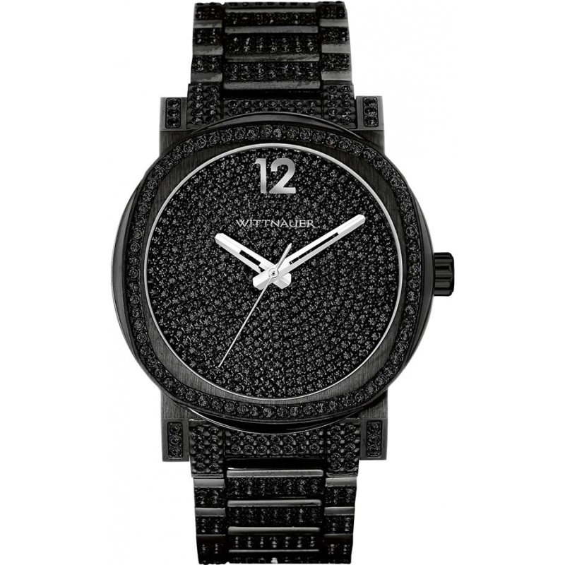 Wittnauer Mens Aiden Crystal Black Watch