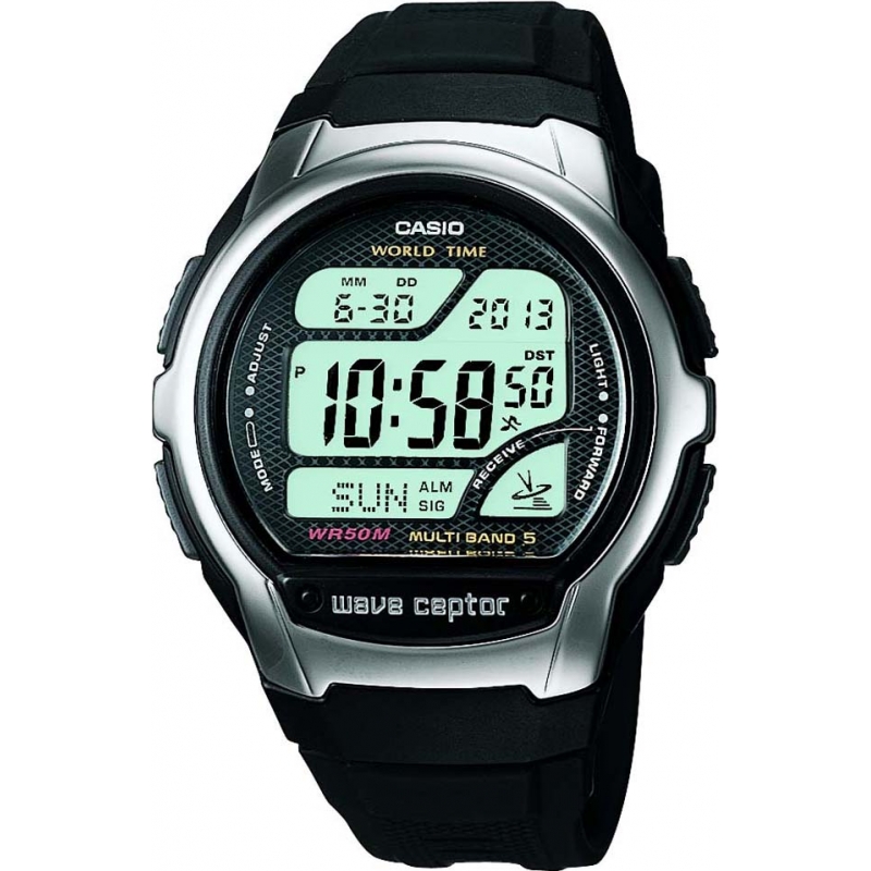 Casio Mens Wave Ceptor Illuminator Black Resin Watch