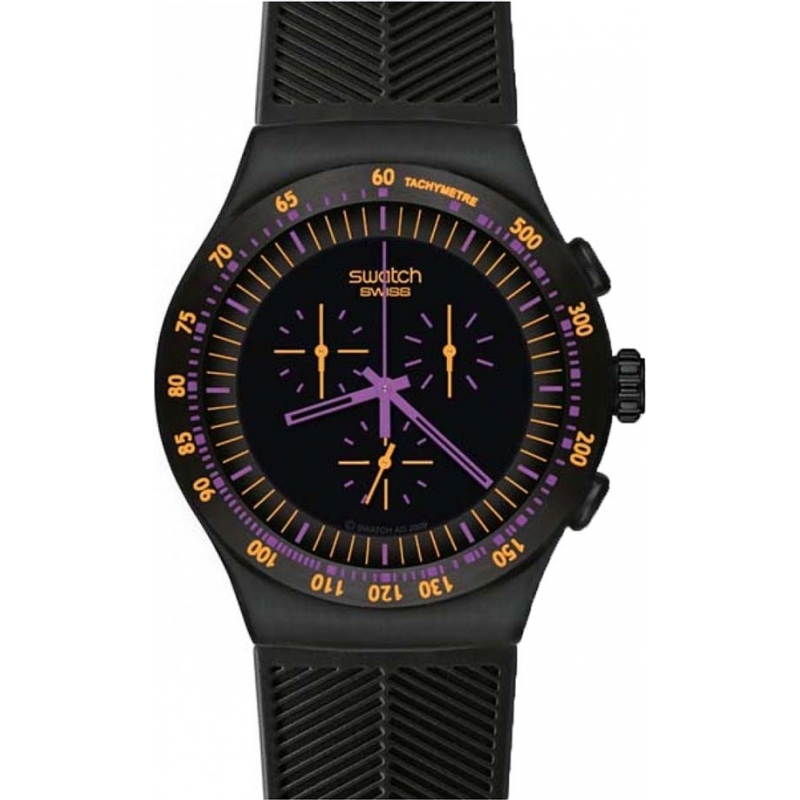 Swatch Mens Irony Chrono Purple In Dark Watch