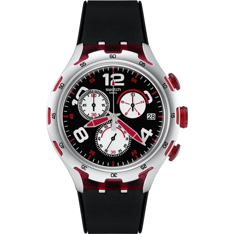 Swatch Irony X-Lite Red Wheel Watch