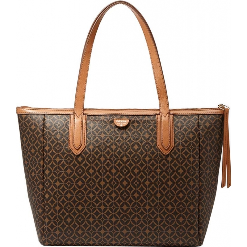 Fossil Las Bag Zb5491249 Chrii Fossil Zb5491249 Las Sydney Multi Brown Printed Pvc Per Bag