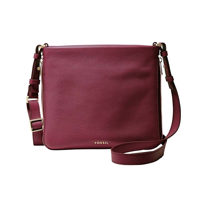 Fossil Ladies Preston Maroon Cross Body Bag