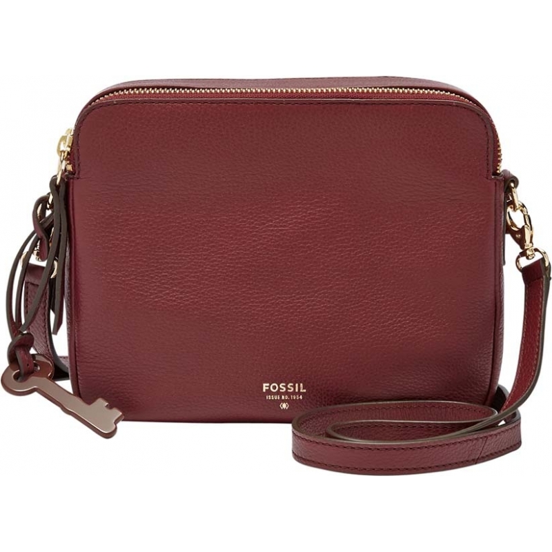 Fossil Ladies Sydney Maroon Cross Body Bag