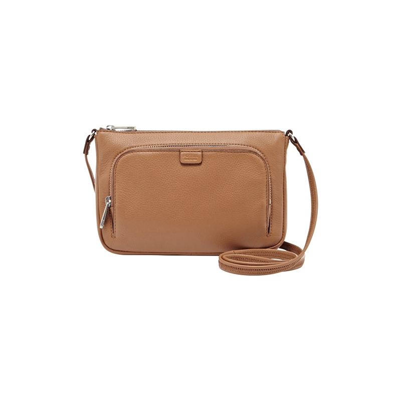 Fossil Ladies Riley Camel Mini Cross Body Bag