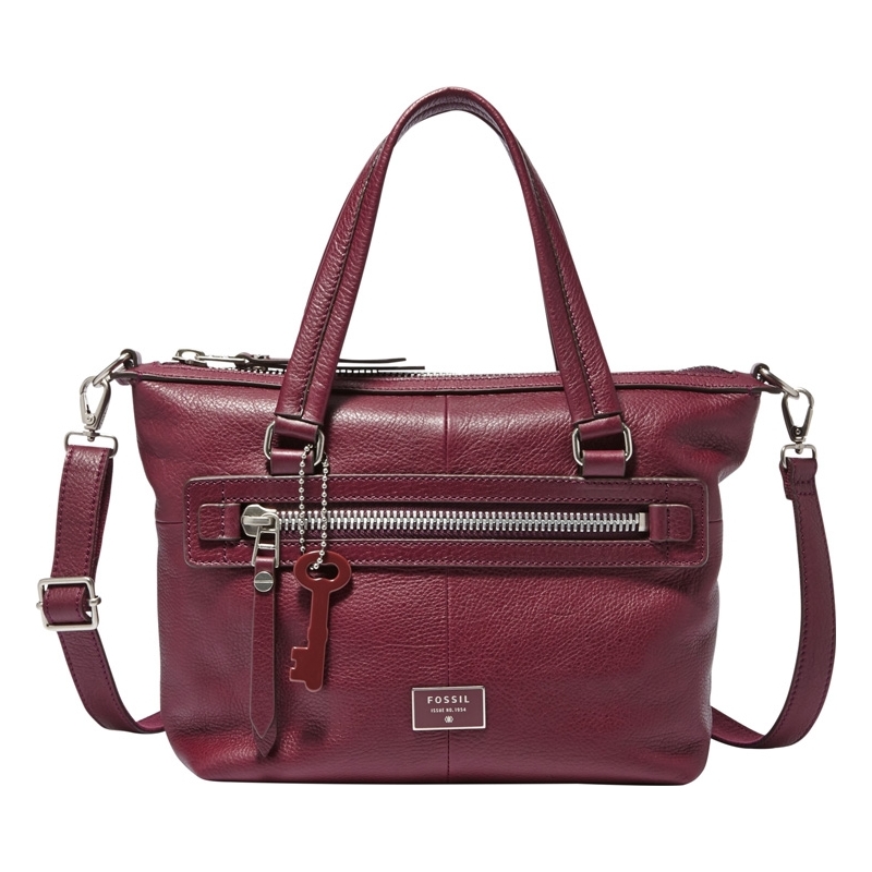 Fossil Ladies Dawson Maroon Satchel