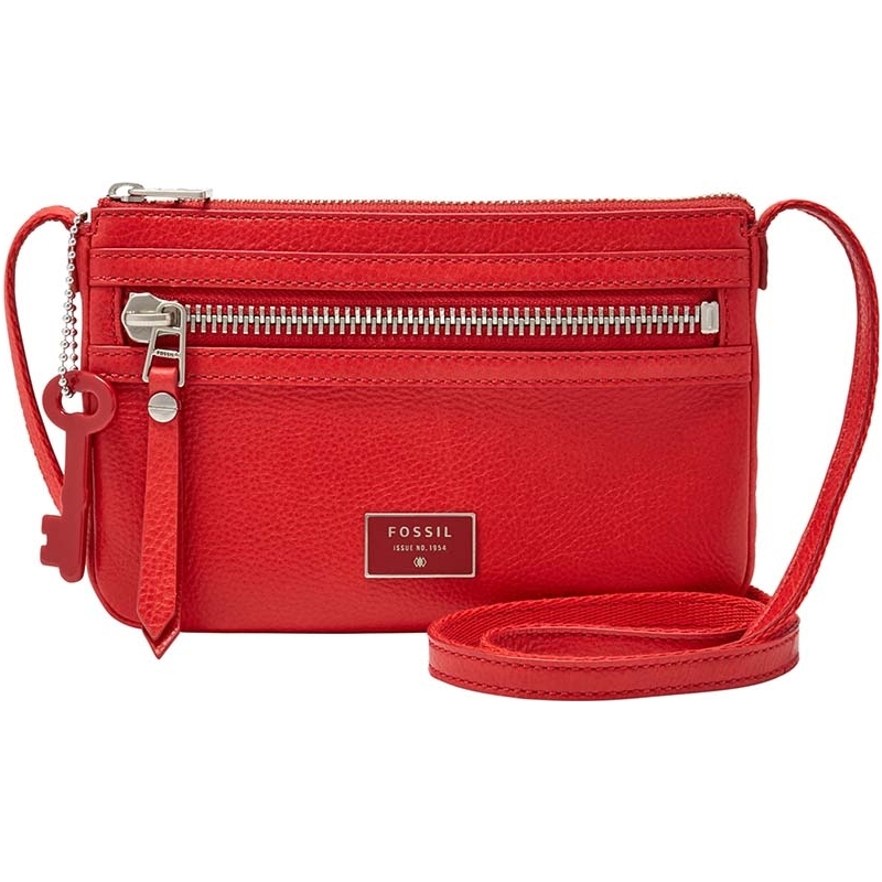 Fossil Ladies Dawson Real Red Mini Cross Body Bag