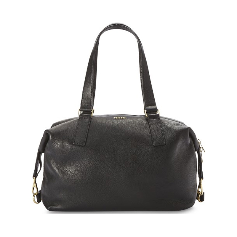 Fossil Ladies Preston Large Black Satchel